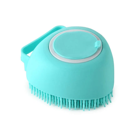 Silicone Dog Cat Shower Brush Pet Shampoo Dispenser Massager Bath Brush Bathroom Puppy Washing Grooming Brush Dog Accessories